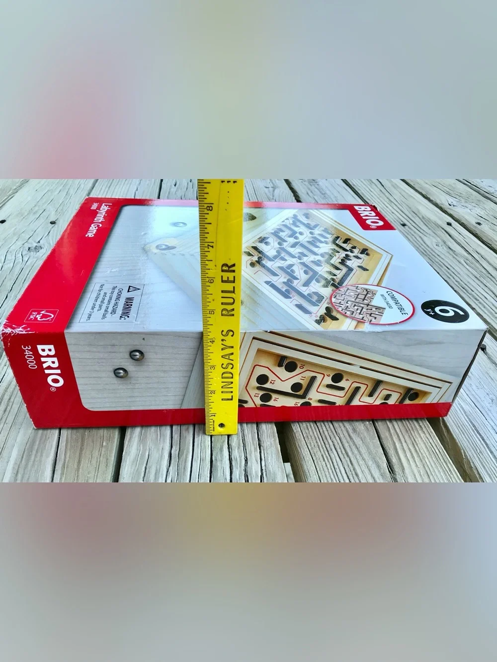 BRIO Wooden Tilt Table Labyrinth Game 34000 In Box 3 Balls Compatible W/ 34030